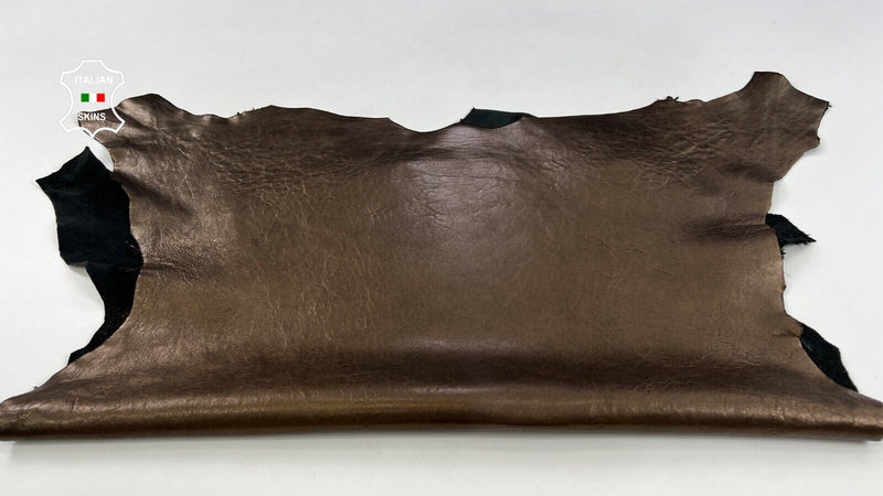 BROWN PEARLIZED TEXTURED Thick Soft Italian Lambskin leather 7sqf 1.7mm #C1933