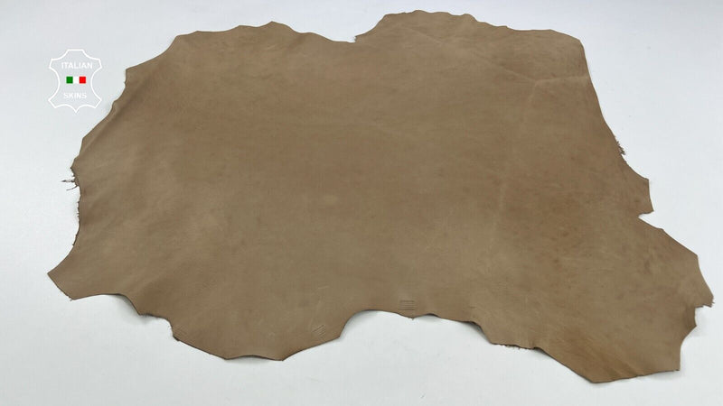 NATURAL WALNUT BROWN NAKED Italian Lambskin Sheep leather hides 6sqf 0.7mm C2099