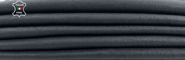 WASHED BLACK COATED ROUGH VEGETABLE TAN Lamb leather 2 skins 14+sqf 1.7mm #C1119