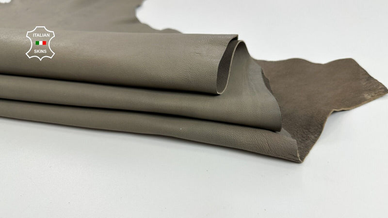 KHAKI GREY VEGETABLE TAN Thick Soft Lambskin leather hides 8sqf 1.1mm #C2808