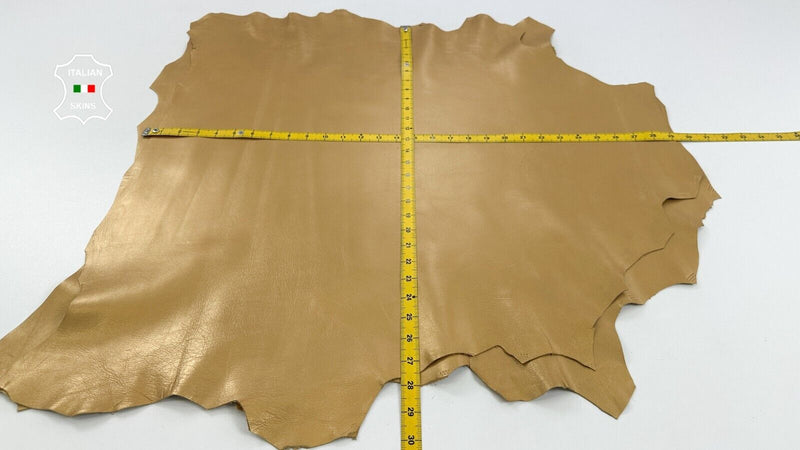 GOLD PEARLIZED Soft Italian Lambskin Sheep leather  2 skins 10+sqf 0.9mm #C2714