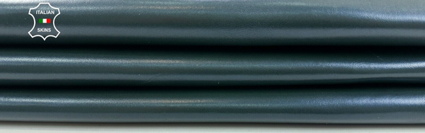 DARK PETROL PEARLIZED Strong Italian Goatskin leather hides 4+sqf 1.0mm #C2181