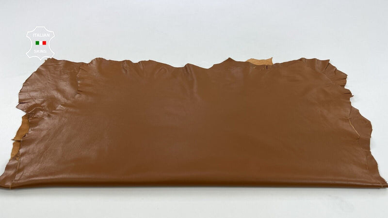 TAN Soft Italian Lambskin Sheep Lamb leather hides 2 skins 14sqf 0.7mm #C1256