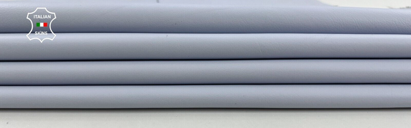 LIGHT GREYISH BLUE Thin Soft Italian Lambskin leather hides 7+sqf 0.6mm #C1638