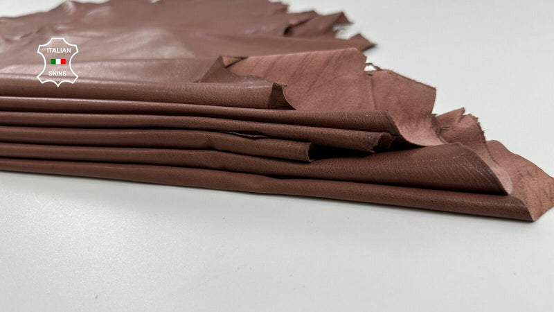 CHERRYWOOD BROWN VEGETABLE TAN Thin Soft Lamb leather 2 skins 14+sqf 0.5mm C2359