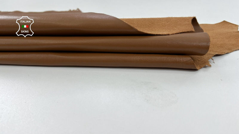 SANDY TAN Thin Soft Italian Lambskin Sheep Lamb leather hides 5+sqf 0.6mm #C1258