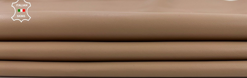 DARK NUDE Thin Soft Italian Lambskin sheep leather hides skins 7sqf 0.6mm C665