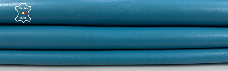 AZURE BLUE Italian Goatskin Goat leather hides skin Bookbinding 7sqf 0.8mm C2306