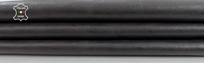 MAHOGANY BROWN ROUGH Thick Soft Italian Goatskin leather hides 3+sqf 1.1mm #C726