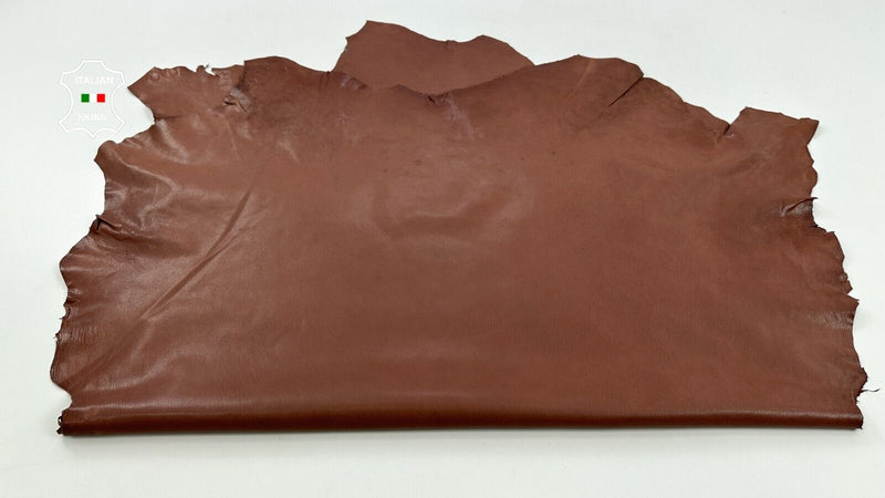 CHERRYWOOD BROWN VEGETABLE TAN Thin Soft Lamb leather 2 skins 14+sqf 0.5mm C2359