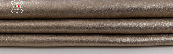 METALLIC ROSE GOLD ROUGH Soft Italian Lambskin leather hides 5sqf 1.0mm #C2469