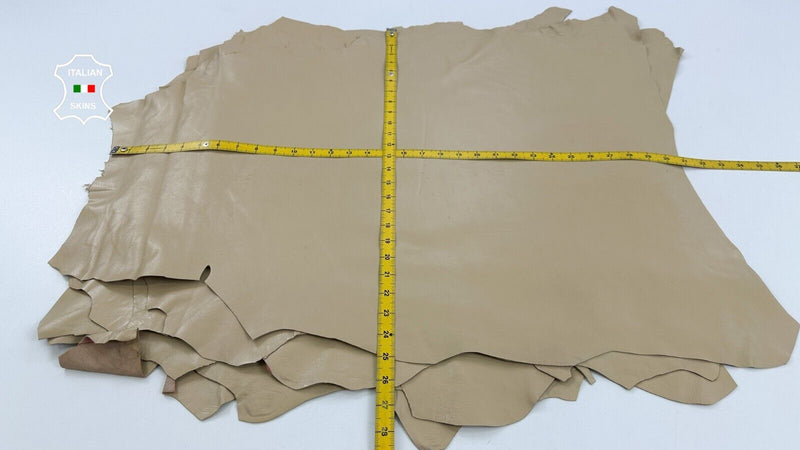 KHAKI BEIGE Italian Goatskin Goat leather skin hides 11 skins 33+sqf 0.9mm C2939