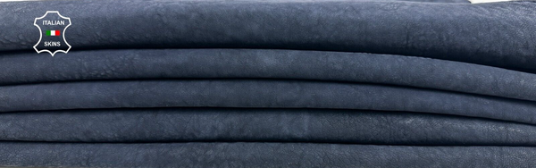 WASHED DARK BLUE MATTE VEGETABLE TAN Lambskin leather 3 skins 15sqf 1.2mm #C2375