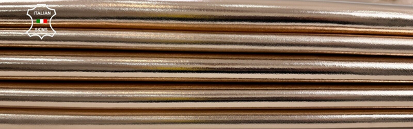 METALLIC ROSE GOLD Thin Soft Lambskin leather hides 2 skins 10+sqf 0.6mm #C2426