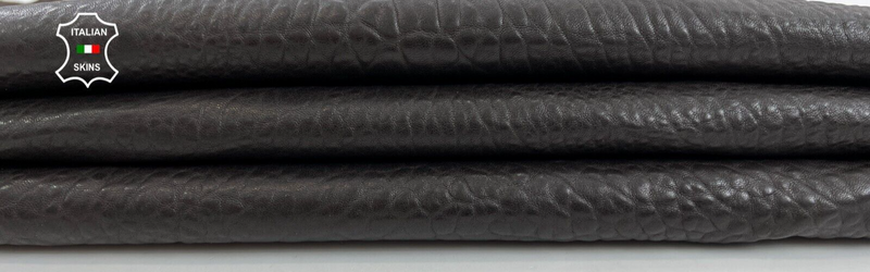 BUBBLY GRAINY DARK BROWN VEGETABLE TAN Thick Soft Lamb leather 6sqf 1.5mm #C760