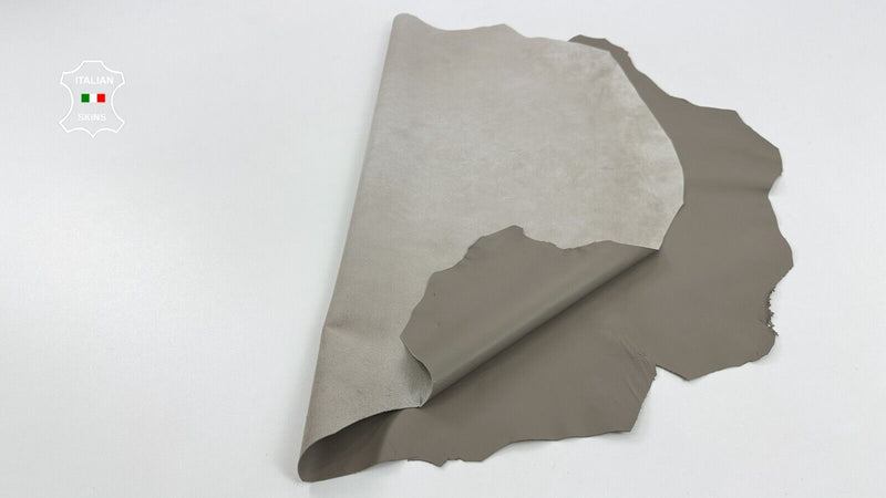 OYSTER GREY Thin Soft Italian Lambskin leather hide Bookbinding 6sqf 0.6mm C2881