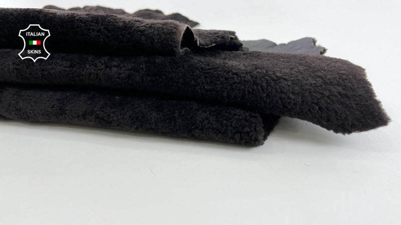 DARK BROWN ON Short Hair Crinkle BROWN sheepskin shearling fur skin 25"X39" C542