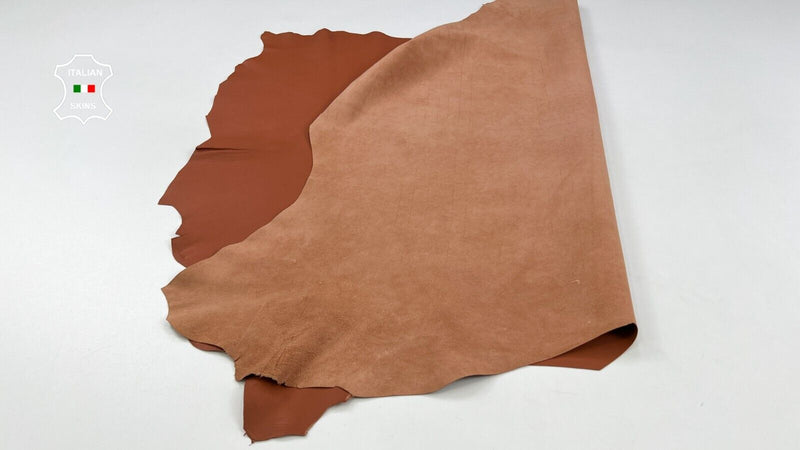 BRIC BROWN Thin Soft Italian Lambskin Sheep Lamb leather hides 7sqf 0.5mm #C1965