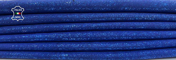 METALLIC BLUE NUBUCK DISTRESSED Stretch Lamb leather 2 skins 10sqf 0.7mm C1460