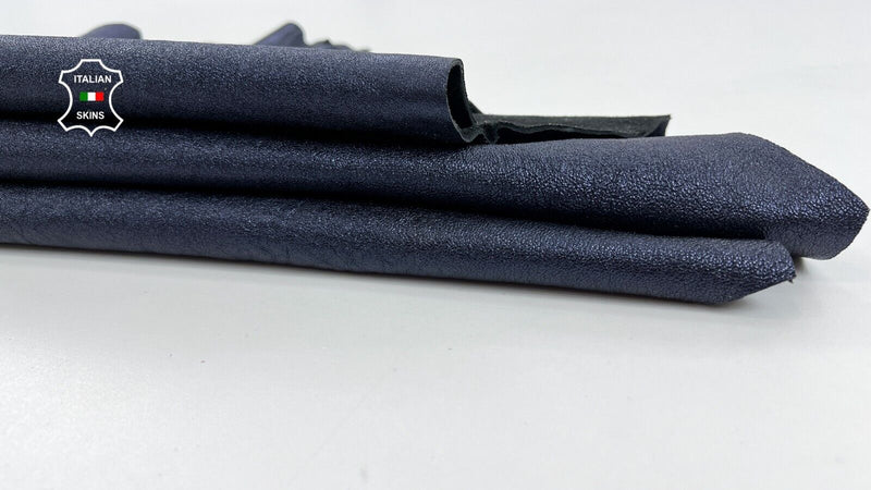 METALLIC WASHED OCEAN BLUE ROUGH Thick Soft Lambskin leather 7sqf 1.6mm #C1213