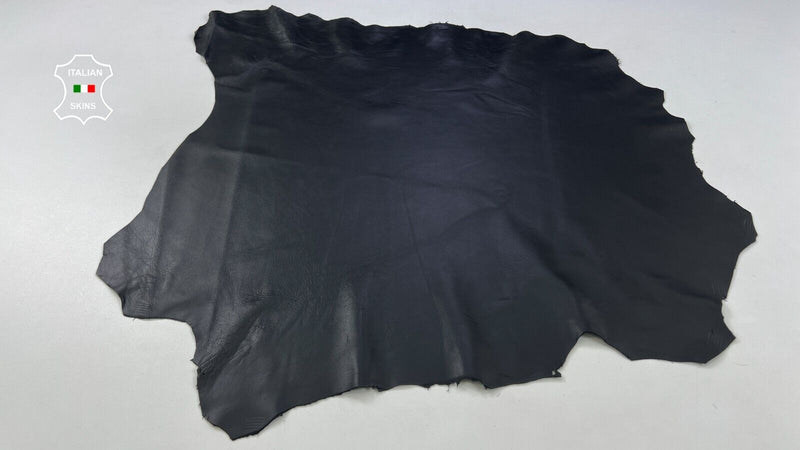 JET BLACK Soft Italian Lambskin Sheep Lamb leather hides skins 5sqf 0.9mm #C2053