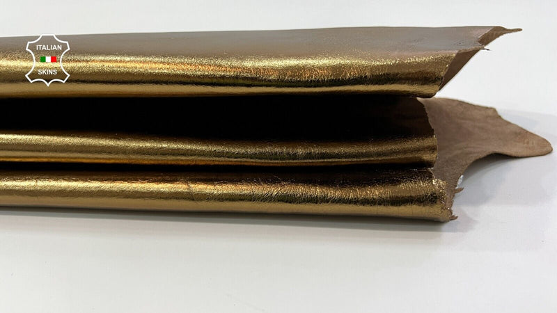 METALLIC BRONZE Thick Italian Goatskin Goat leather hide skins 6+sqf 1.2mm #C446