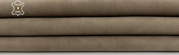 WALNUT BEIGE SUEDE Thick Soft Italian Goatskin leather hides 5sqf 1.2mm #C1728