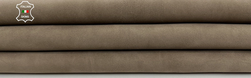 WALNUT BEIGE SUEDE Thick Soft Italian Goatskin leather hides 5sqf 1.2mm #C1728