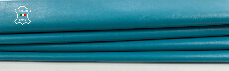 TURQUOISE BLUE Soft Italian Lambskin leather hides Bookbinding 6sqf 0.7mm C2884