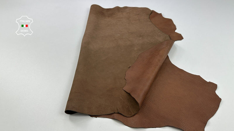 BROWN GRAINY ANTIQUED Soft Italian Lambskin leather hide skin 7+sqf 1.0mm #C2267