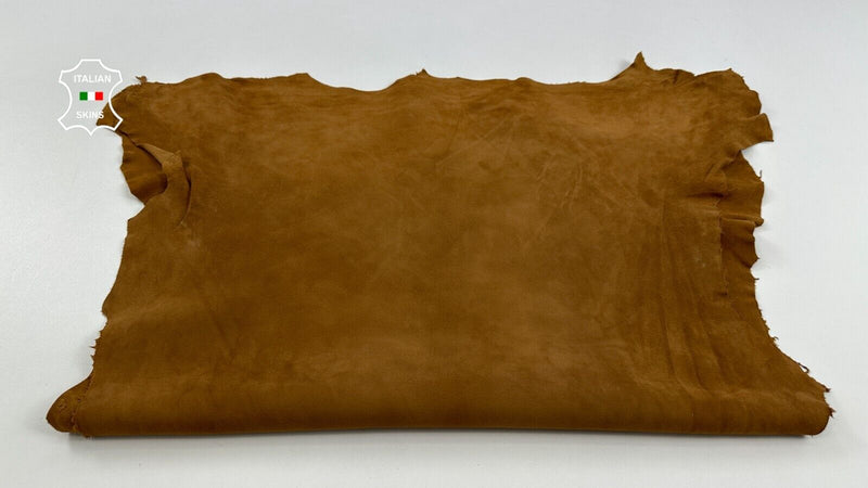 BROWN SUEDE Soft Italian Lambskin Sheep Lamb leather 2 skins 8+sqf 0.9mm #C2274