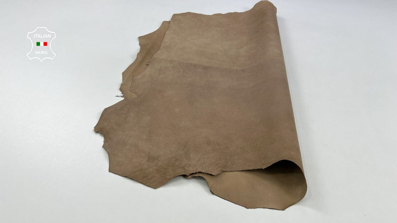 NATURAL WALNUT BROWN NAKED Italian Lambskin Sheep leather hides 6sqf 0.7mm C2099