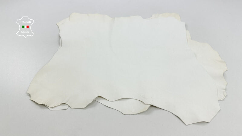 UNDYED VANILLA WHITE NAKED ROUGH Soft Goatskin leather 2 skins 7sqf 1.0mm #C2339