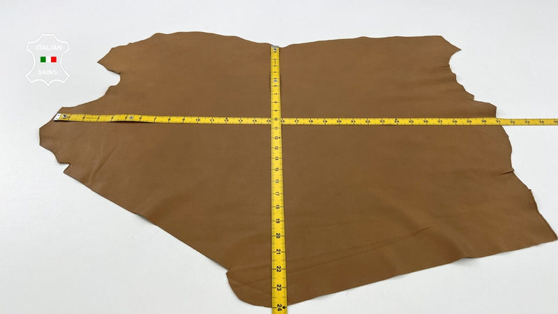 LIGHT BROWN Thin Soft Italian Lambskin sheep leather hides skins 5sqf 0.6mm C667