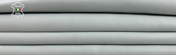 UNDYED BLUISH LIGHT GREY NAKED Thick Soft Italian Lamb leather 8sqf 1.2mm C2220