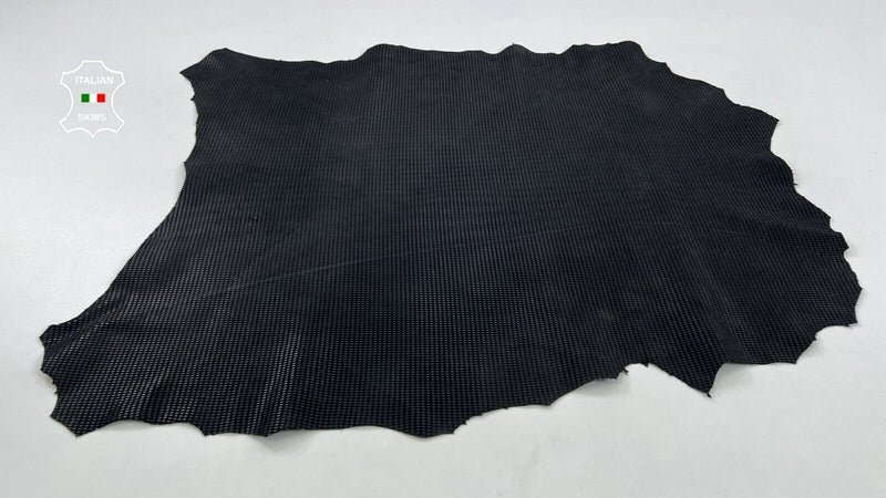 BLACK SUEDE PRINTED On Italian Goatskin Goat leather hide hides 5sqf 0.8mm #C882