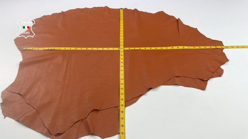 ORANGY TAN Thin Soft Italian Lambskin Sheep leather 2 skins 12sqf 0.6mm #C1887