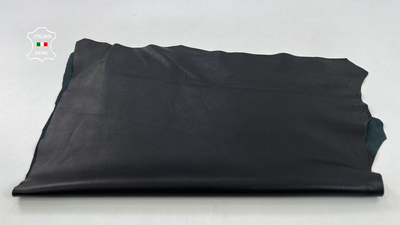 NATURAL black Soft Italian Lambskin Lamb Sheep leather hides 5sqf 0.8mm C767