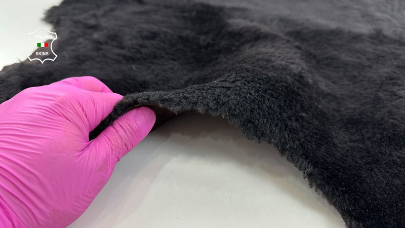 VERY DARK BROWN Italian sheepskin Hair on Shearling fur leather 18"x21 #C2723