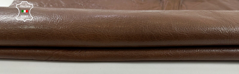 BROWN RUSTIC ANTIQUED ROUGH Thick Soft Goatskin leather hides 2+sqf 1.1mm #C2356