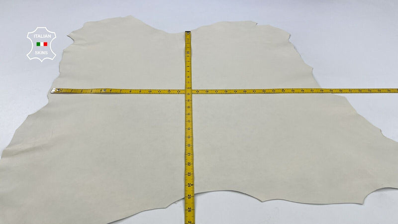 IVORY Thick Italian Goatskin Goat leather Bookbinding hides 6+sqf 1.1mm #C1727