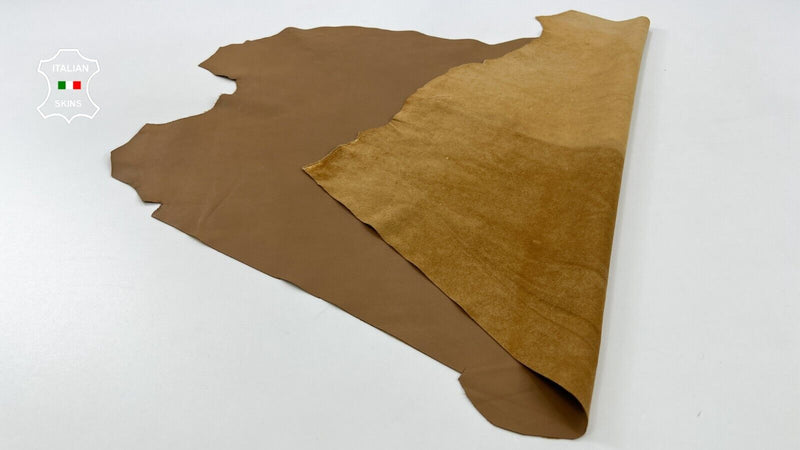 LIGHT BROWN Thin Soft Italian Lambskin sheep leather hides skins 5sqf 0.6mm C667