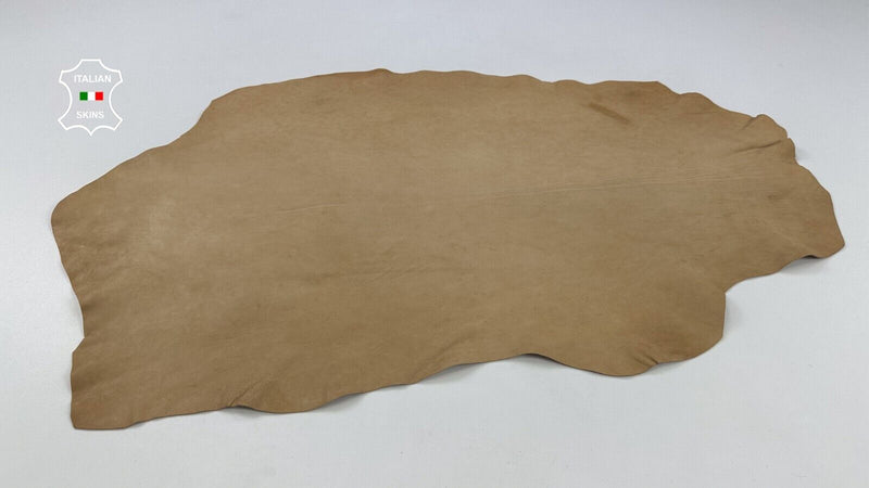 NATURAL BEIGE WASHED VEGETABLE TAN Thick Soft Lambskin leather 5sqf 1.2mm #C2296