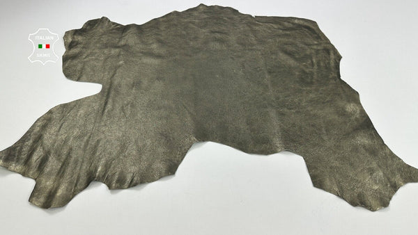 METALLIC ANTIQUED BRONZE Soft Italian Goatskin leather hides 5+sqf 0.9mm #C2517