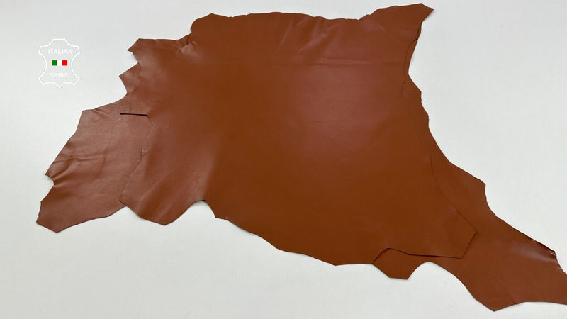 RUST BROWN Strong Italian Goatskin Goat leather hides 2 skins  9+sqf 0.8mm C3001