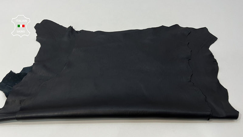 NATURAL BLACK Thick Soft Italian Lambskin leather hides 2 skins 12sqf 1.1mm C471