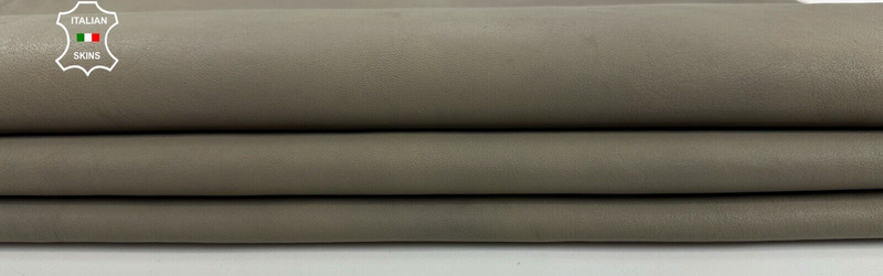 KHAKI GREY VEGETABLE TAN Thick Soft Lambskin leather hides 8sqf 1.1mm #C2808