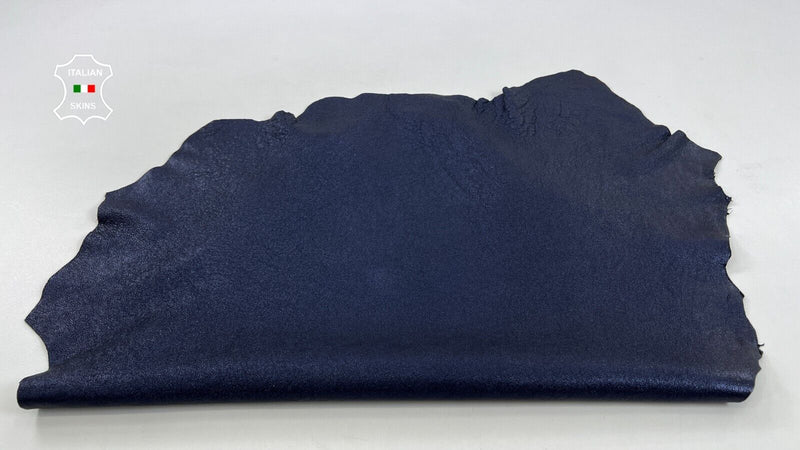 METALLIC WASHED OCEAN BLUE ROUGH Thick Soft Lambskin leather 7sqf 1.6mm #C1213