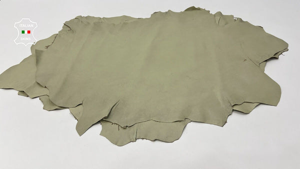 KHAKI Soft Italian Lambskin leather hides Bookbinding 3 skins 18+sqf 1.0mm C408