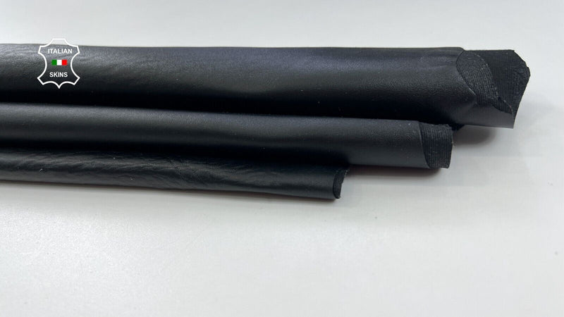 NATURAL BLACK Soft Italian STRETCH Lambskin Sheep leather hide 4+sqf 1.0mm C2049